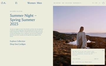O.A.D website preview
