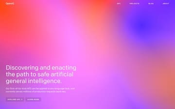 OpenAI website preview