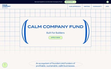Calm Company Fund website preview