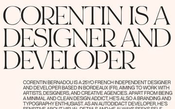 Corentin Bernadou website preview