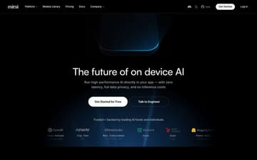 Mirai website preview