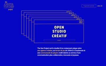 The sun project website preview