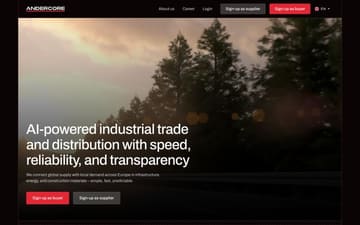 Andercore website preview