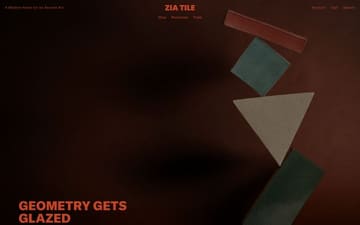 Zia Tile website preview