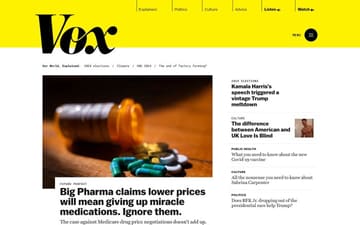 Vox website preview