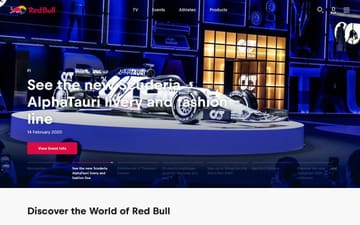 RedBull website preview