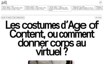 Ballet National de Marseille website preview