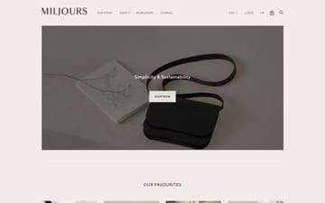 Miljours Studio website preview