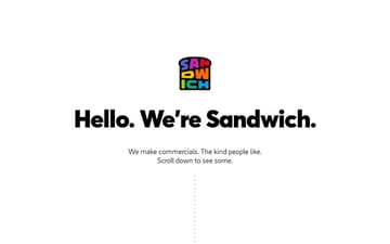 Hello. We're Sandwich. website preview
