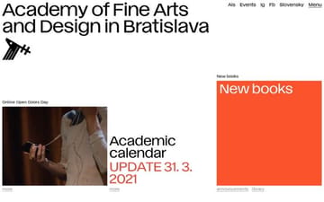 Academy of Fine Arts and Design website preview