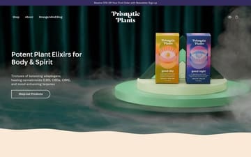 Prismatic Plants website preview