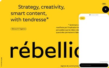 Rébellion agency website preview