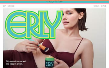 Erly Skincare website preview