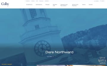 Colby College website preview