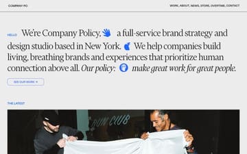 Company Policy website preview