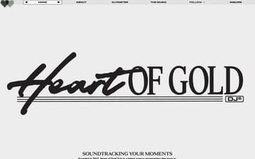 Heart of Gold DJs website preview