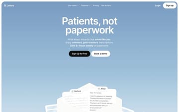 Letters website preview