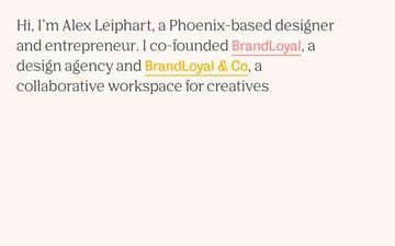 Alex Leiphart website preview