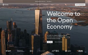 Ondo Finance website preview