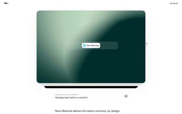 New Material website preview