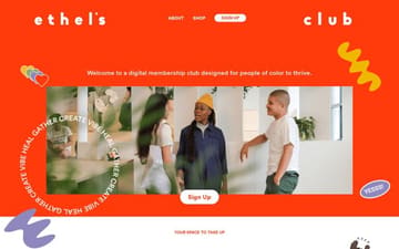 Ethel's Club website preview