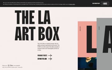 The LA Art Box website preview