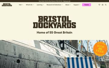 Bristol Dockyards website preview