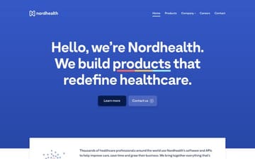 Nordhealth website preview