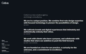 Cotton website preview