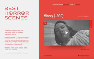 Best horror scenes website preview