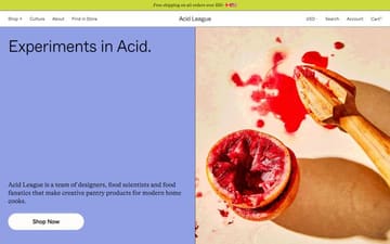 Acid League website preview