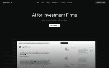 Terminal X website preview