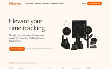 Harvest website preview