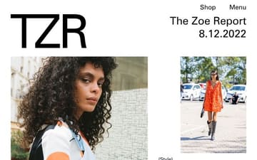 The Zoe Report website preview