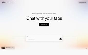 Dia Browser website preview