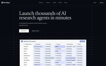 Paradigm AI website preview