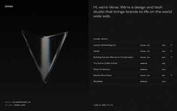 Verse website preview