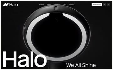 Halo website preview