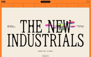 The New Industrials website preview