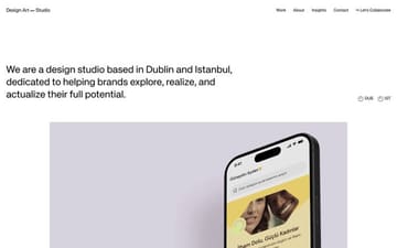 Design Art — Studio website preview