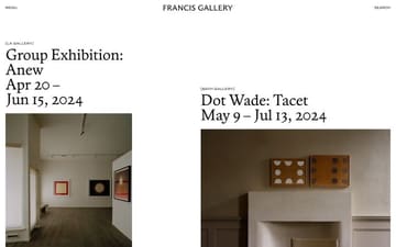 Francis Gallery website preview