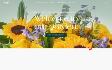 Pomp flowers website preview