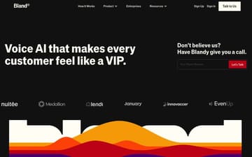 Bland AI website preview