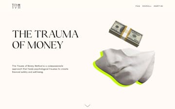 Trauma of money website preview