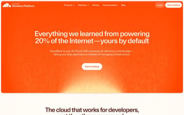 Cloudflare Workers Platform website preview