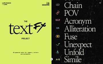 TextFX website preview