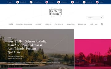 The Center for Fiction website preview