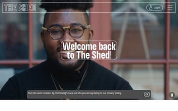 The Shed website preview