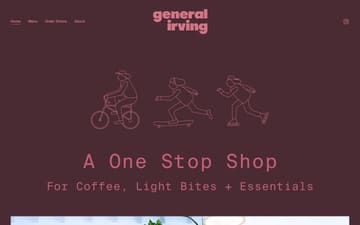 General Irving website preview