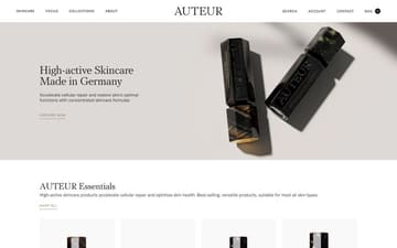 Auteur website preview